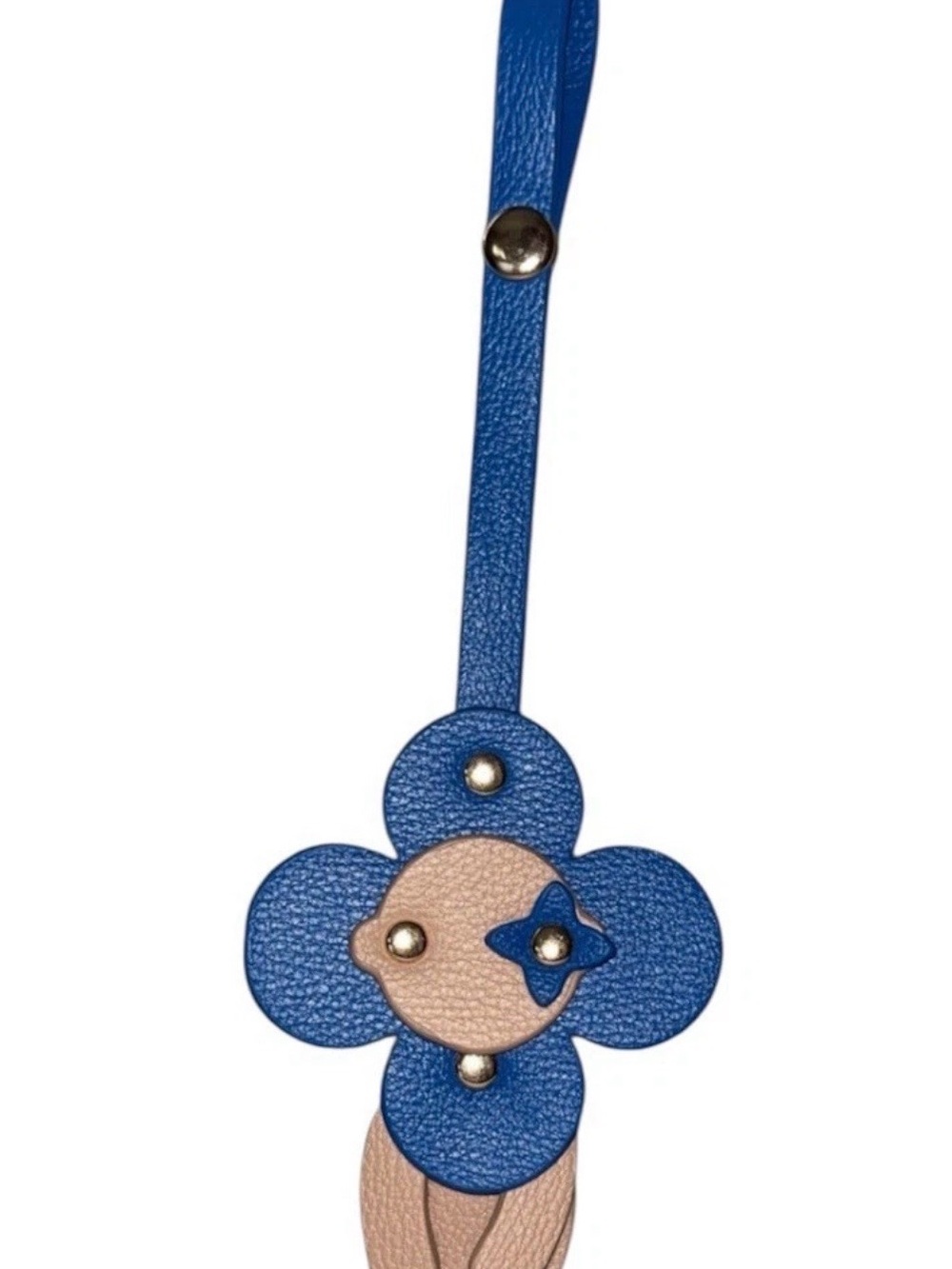 NWOT Vivienne Westwood x Louis Vuitton Blue&Tan Flower Keychain Bag Tag